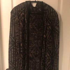Black and Tan patterned duster cardigan